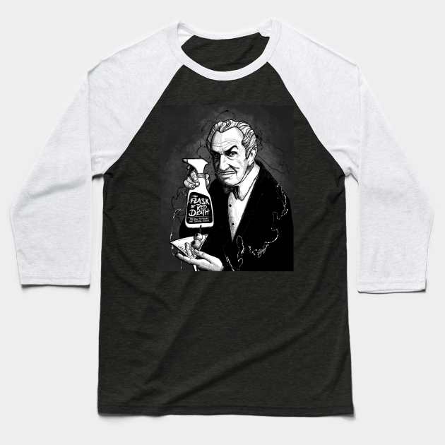 Vincent Price Baseball T-Shirt by schem4tics